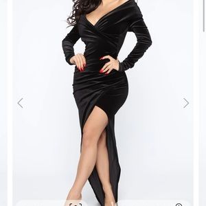 My alter ego velvet maxi dress